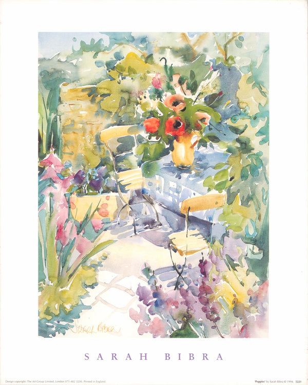 Poppies by Sarah Bibra - 10 X 12 Inches (Art Print)