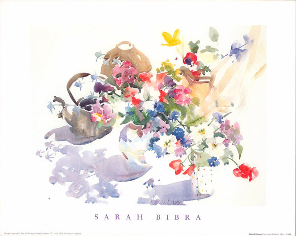 Mixed Flowers by Sarah Bibra - 10 X 12 Inches (Art Print)