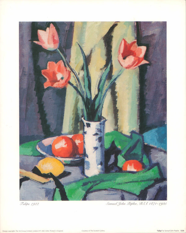 Tulips by Samuel John Peploe - 10 X 12 Inches (Art Print)