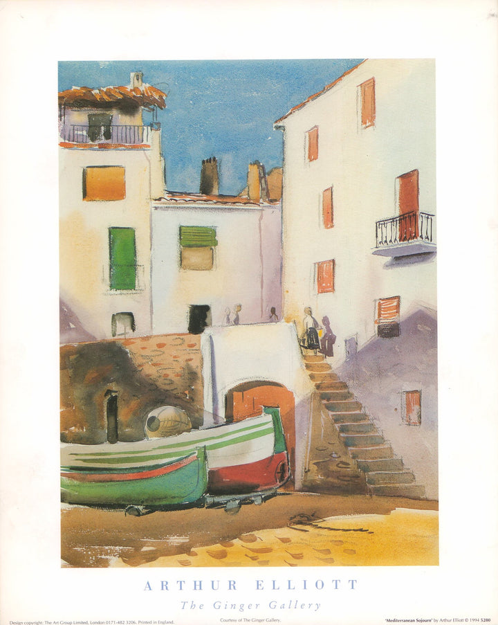Mediterranean Sojourn by Arthur Elliott - 10 X 12 Inches (Art Print)