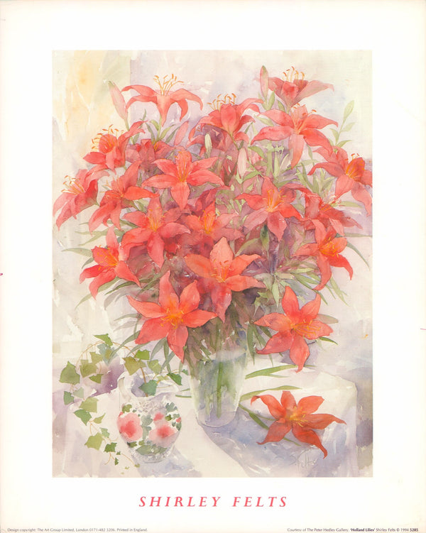 Holland Lilies by Shirley Felts - 10 X 12 Inches (Art Print)