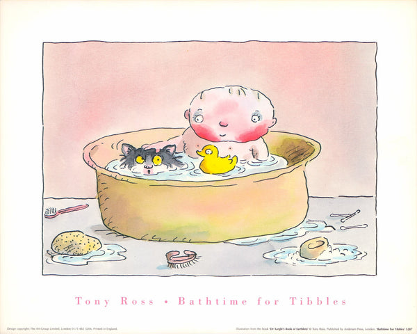 Bathtime for Tibbles by Tony Ross - 10 X 12 Inches (Art Print)