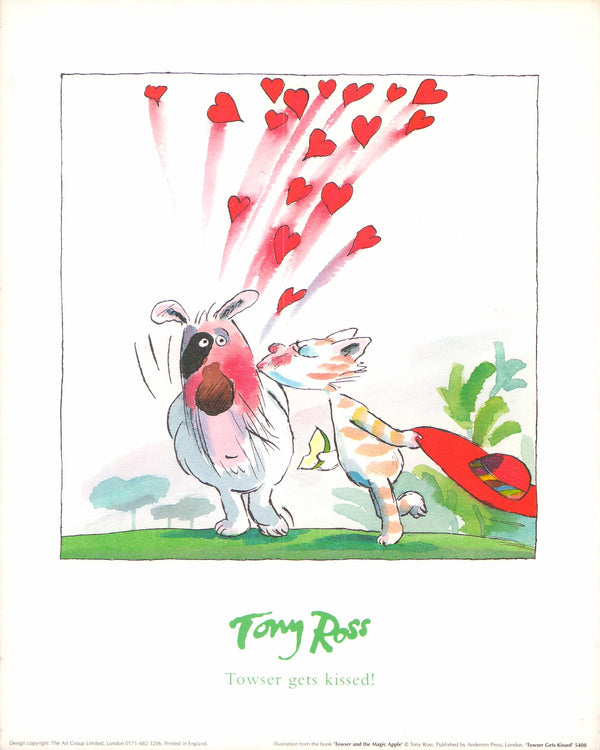 Towser Gets Kissed by Tony Ross - 10 X 12 Inches (Art Print)