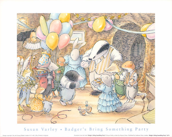Badger's Bring Something Party by Susan Varley - 10 X 12 Inches (Art Print)