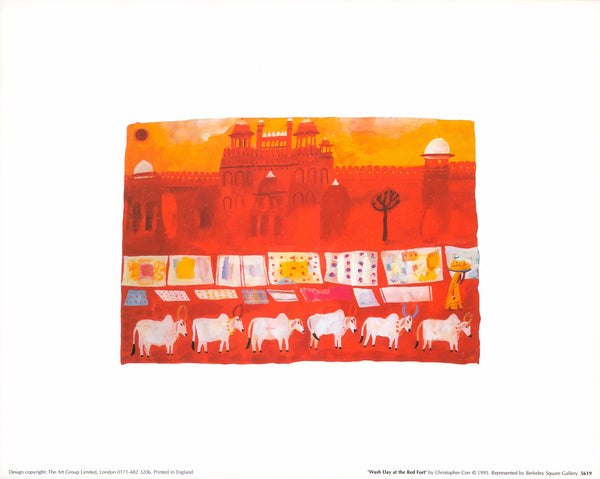 Wash Day at the Red Fort, 1995 by Christopher Corr - 10 X 12 Inches (Art Print)