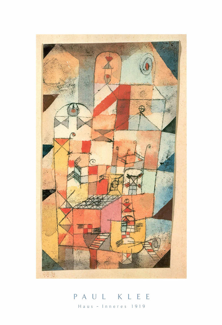 House Interior, 1919 by Paul Klee - 28 X 40 Inches (Art Print)