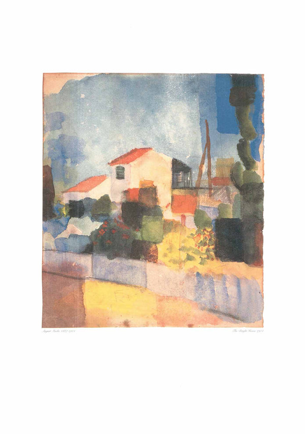 The Bright House, 1914 by August Macke - 20 X 28 Inches (Art Print)