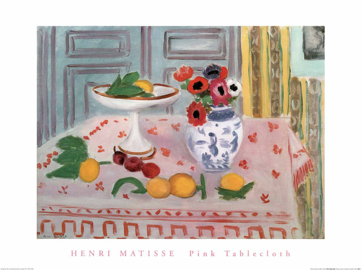 Pink Tablecloth by Henri Matisse - 24 X 32 Inches (Art Print)