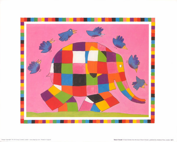 Elmer's Friends by David McKee - 10 X 12 Inches (Art Print)