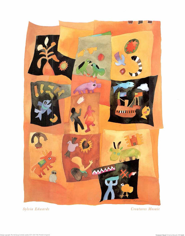 Creatures Mosaic by Sylvia Edwards - 16 X 20 Inches (Art Print)