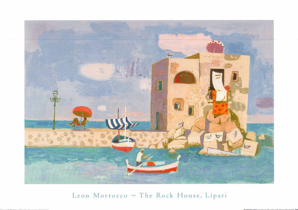 The Rock House, Lipari by Leon Morrocco - 20 X 28 Inches (Art Print)