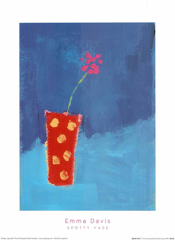 Spotty Vase by Emma Davis - 12 X 16 Inches (Art Print)