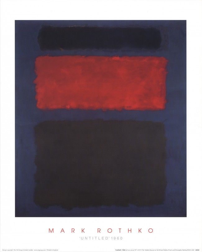 Untitled. By Rothko Untitled, 1960 by Mark Rothko - 24 X 32 Inches (Art Print) – Artistica ...