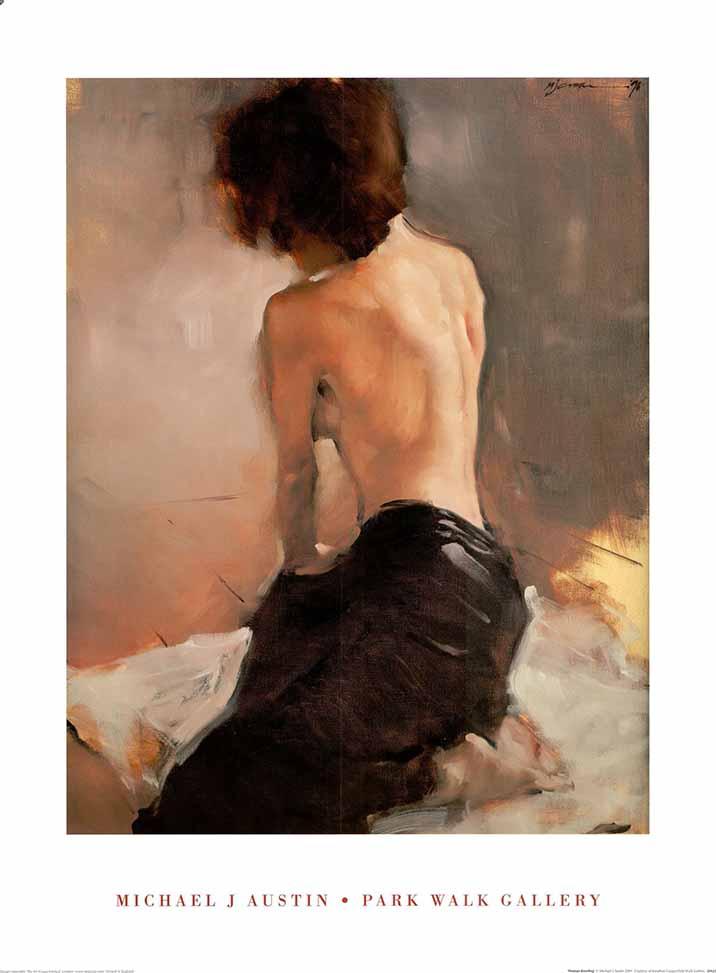 Woman Kneeling, 2001 by Michael J. Austin - 24 X 32 Inches (Art Print)