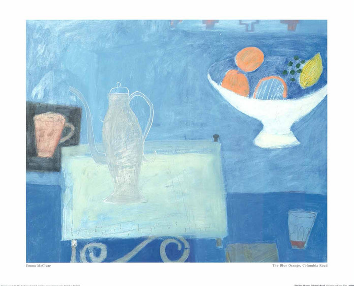 The Blue Orange, Columbia Road by Emma McClure - 16 X 20 Inches (Art Print)