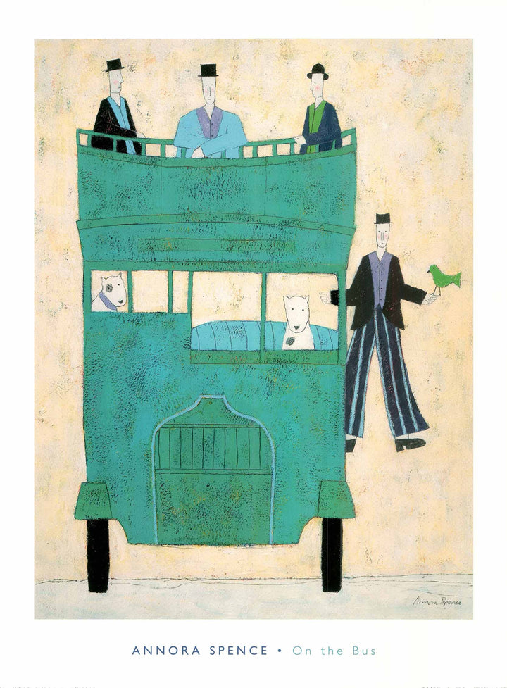 On the Bus by Annora Spence - 24 X 32 Inches (Art Print)