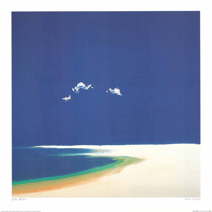 Three Clouds, 2002 by John Miller - 24 X 24 Inches (Art Print)