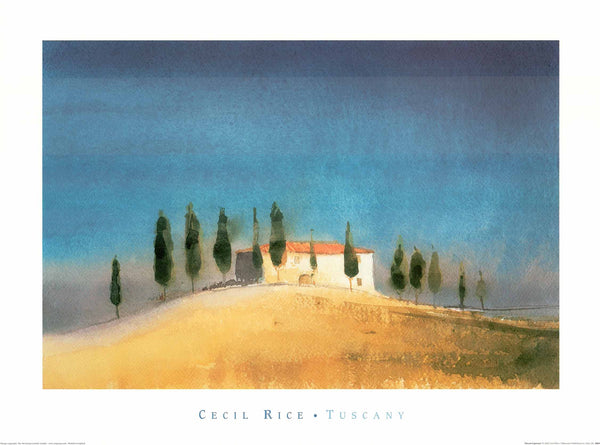 Tuscan Cypresses by Cecil Rice - 24 X 32 Inches (Art Print)
