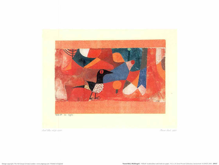 Forest Bird by Paul Klee - 12 X 16 Inches (Art Print)