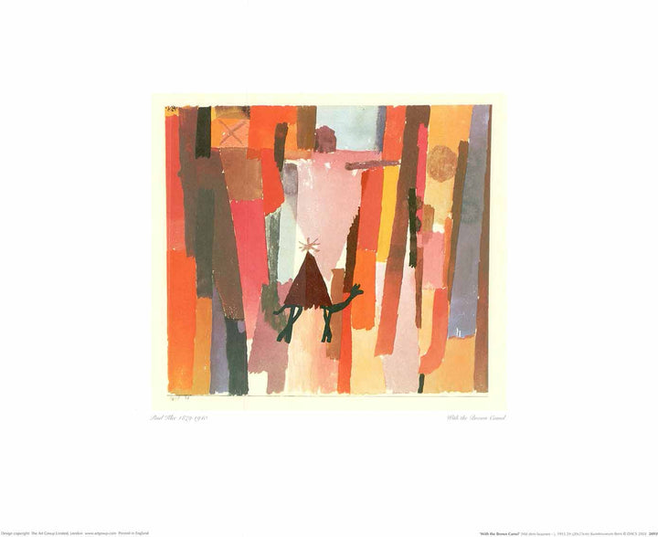 With the Brown Camel by Paul Klee - 16 X 20 Inches (Art Print)