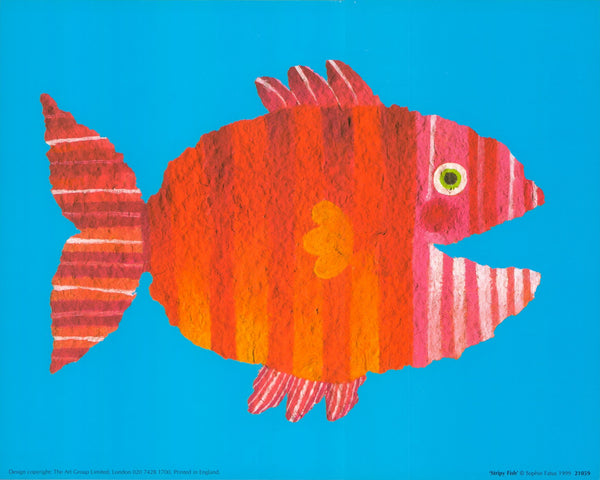 Stripy Fish, 1999 by Sophie Fatus - 10 X 12 Inches (Art Print)