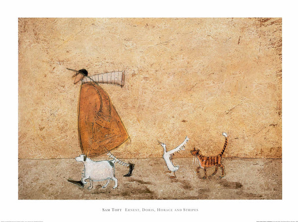 Ernest, Doris, Horace and Stripes by Sam Toft - 24 X 32 Inches (Art Print)