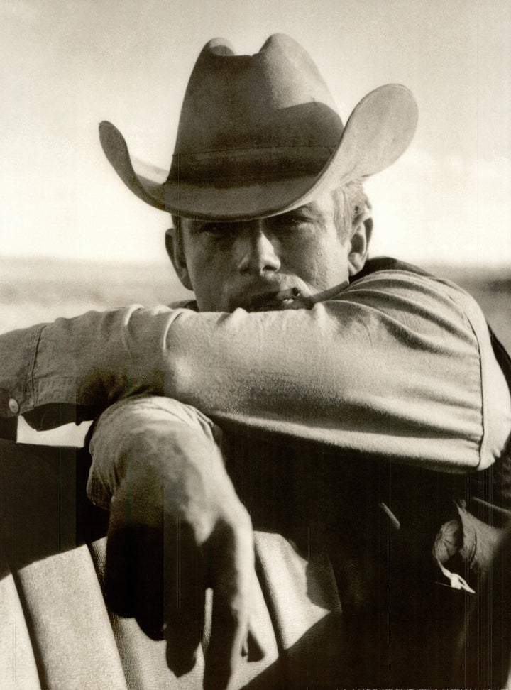 James Dean on location for “Giant“, Texas, 1955 by Floyd McCarty - 24 X 32 Inches (Art Print)