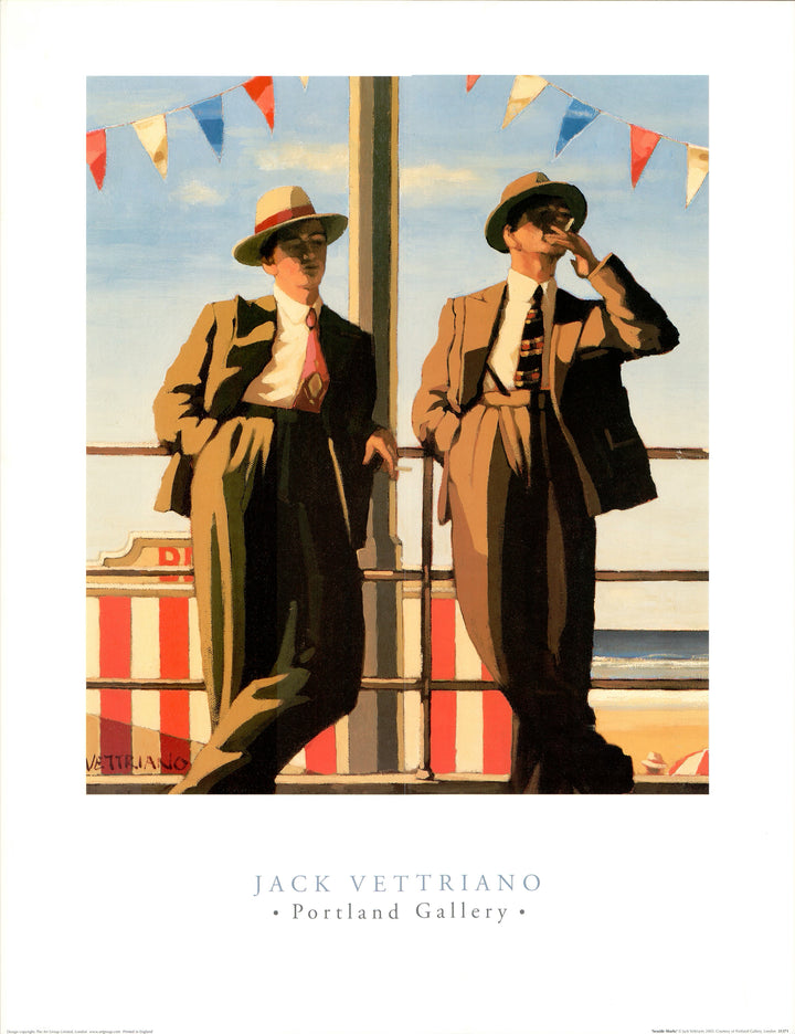 Seaside Sharks, 2005 by Jack Vettriano - 24 X 32 Inches (Art Print)