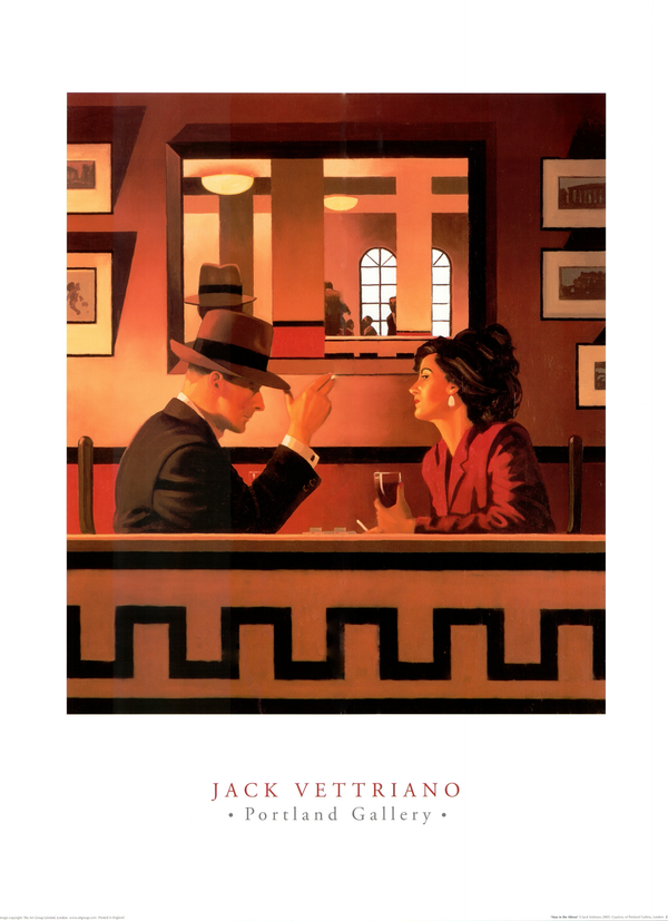 Man in the mirror, 2005 by Jack Vettriano - 24 X 32 Inches (Art Print)