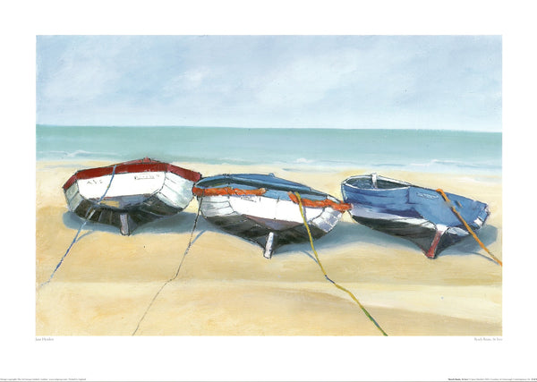 Beach Boasts, St Ives, 2005 by Jane Hewlett - 20 X 28 Inches (Art Print)