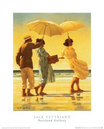 The Picnic Party (detail) by Jack Vettriano - 16 X 20 Inches (Art Print)