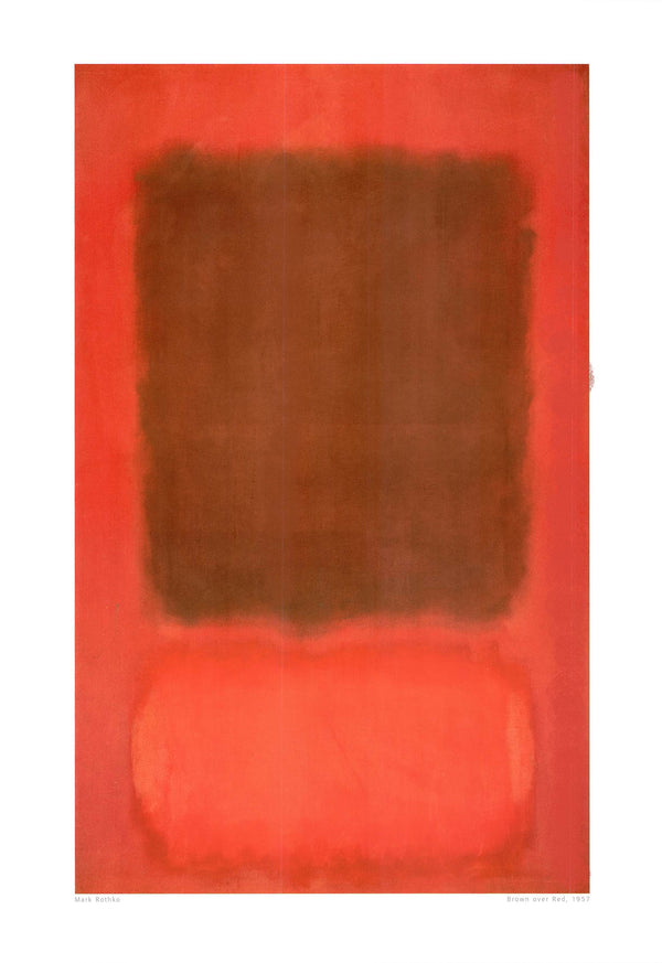 Brown Over Red, 1957 by Mark Rothko - 28 X 40 Inches (Art Print)