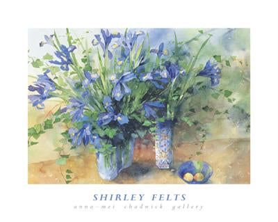 Irises by Shirley Felts - 16 X 20 Inches (Art Print)