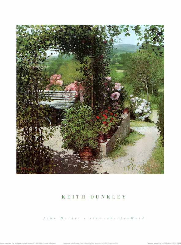 Summer Terrace by Keith Dunkley - 12 X 16 Inches (Art Print)