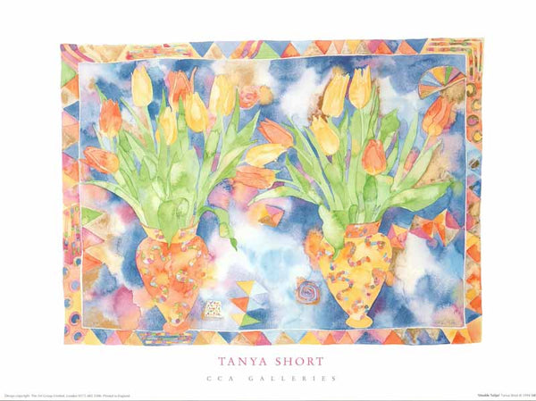 Double Tulips by Tanya Short - 12 X 16 Inches (Art Print)