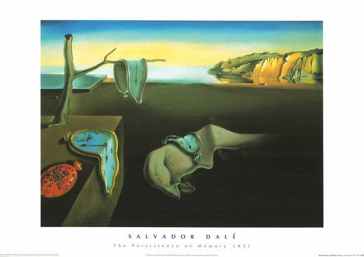 The Persistence of Memory, 1931 by Salvador Dali - 20 X 28 Inches (Art Print)
