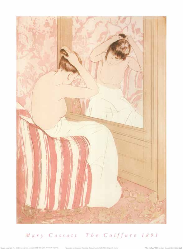 The Coiffure 1891, by Mary Cassatt - 12 X 16 Inches (Art Print)