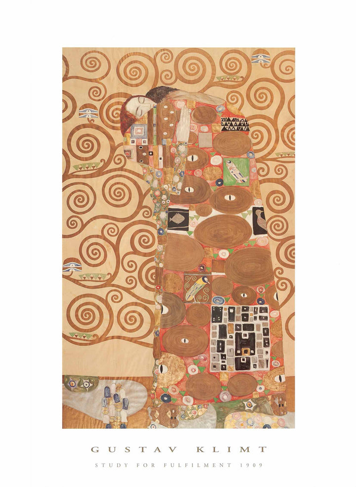 Study for Fulfilment, 1909 by Gustav Klimt - 24 X 32 Inches (Art Print)