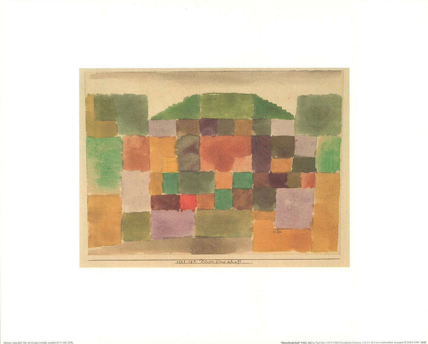 Dunes, 1923 by Paul Klee 16 X 20 Inches (Art Print) Artistica Fine Art