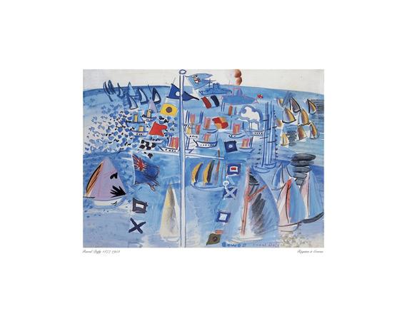 The Regatta at Cowes by Raoul Dufy - 16 X 20 Inches (Art Print)