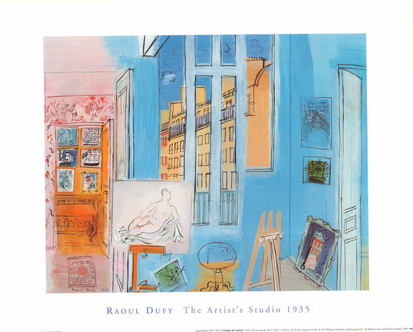 The Artist's Studio, 1935 by Raoul Dufy - 16 X 20 Inches (Art Print)