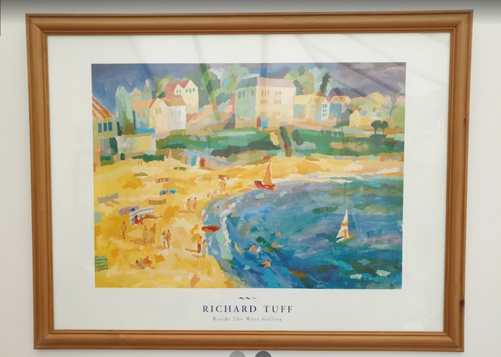 Gyllyngvase Beach by Richard Tuff - 24 X 32 Inches (Art Print)