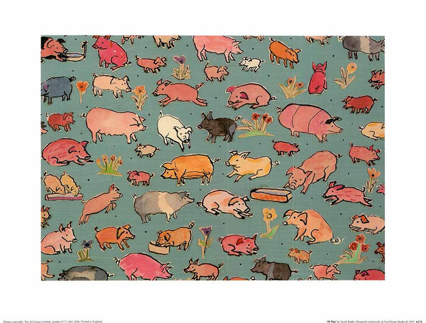 49 Pigs by Sarah Battle - 12 X 16 Inches (Art Print)