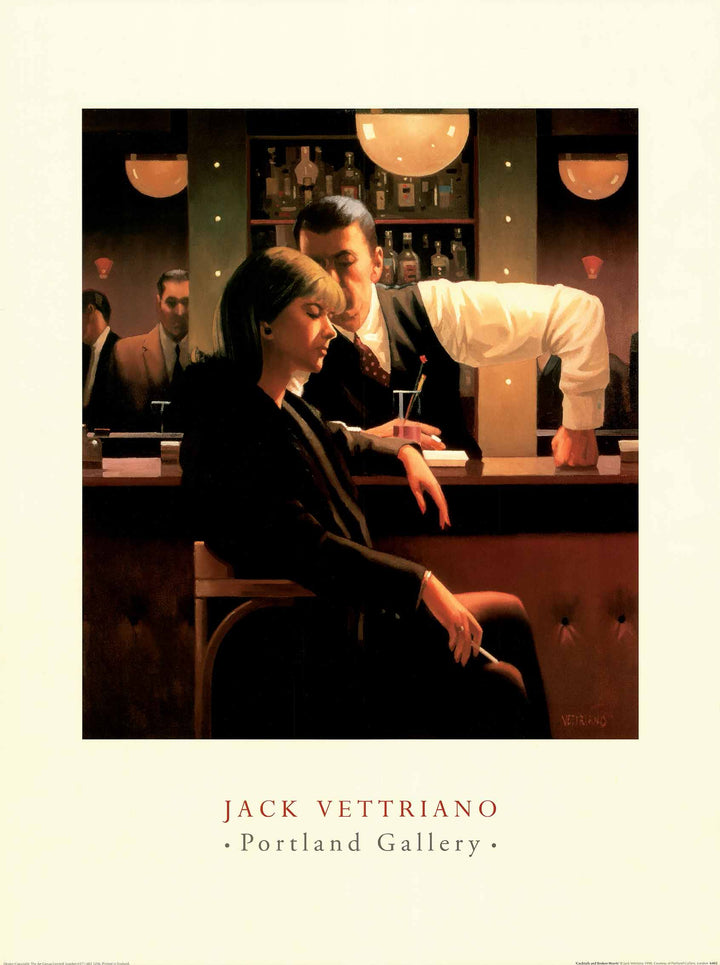 Cocktails and Broken Hearts, 1998 by Jack Vettriano - 24 X 32 Inches (Art Print)