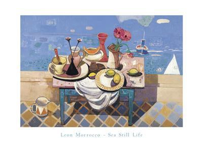 Sea Still Life by Leon Morrocco - 20 X 28 Inches (Art Print)