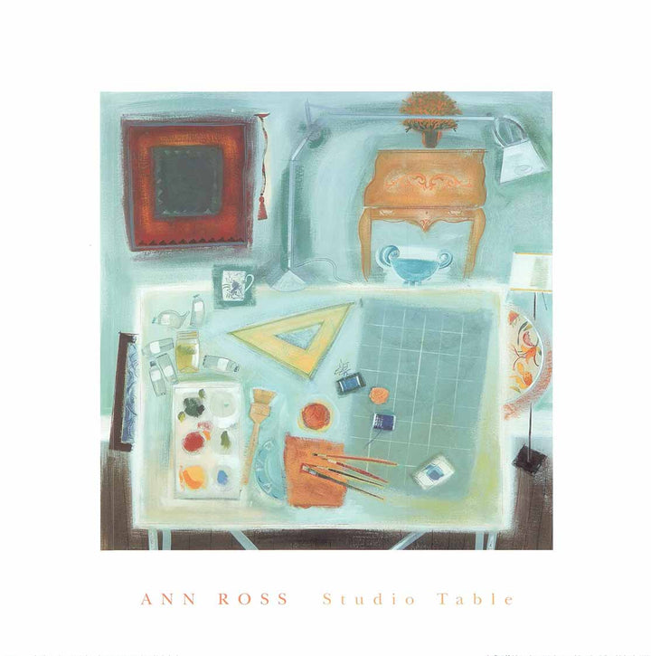 Studio Table by Ann Ross - 16 X 16 Inches (Art Print)