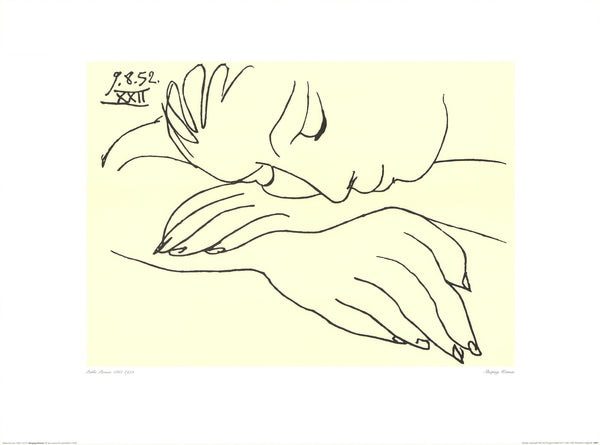 Sleeping Woman, 1952 by Pablo Picasso - 24 X 32 Inches (Art Print)