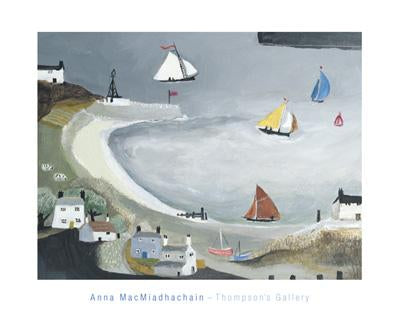 The Boats Come Home by Anna Macmiadhachain - 16 X 20" (Art Print)