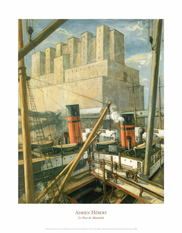 Le Port de Montréal, 1924 by Adrien Hébert - 19 X 24 Inches (Art Print)