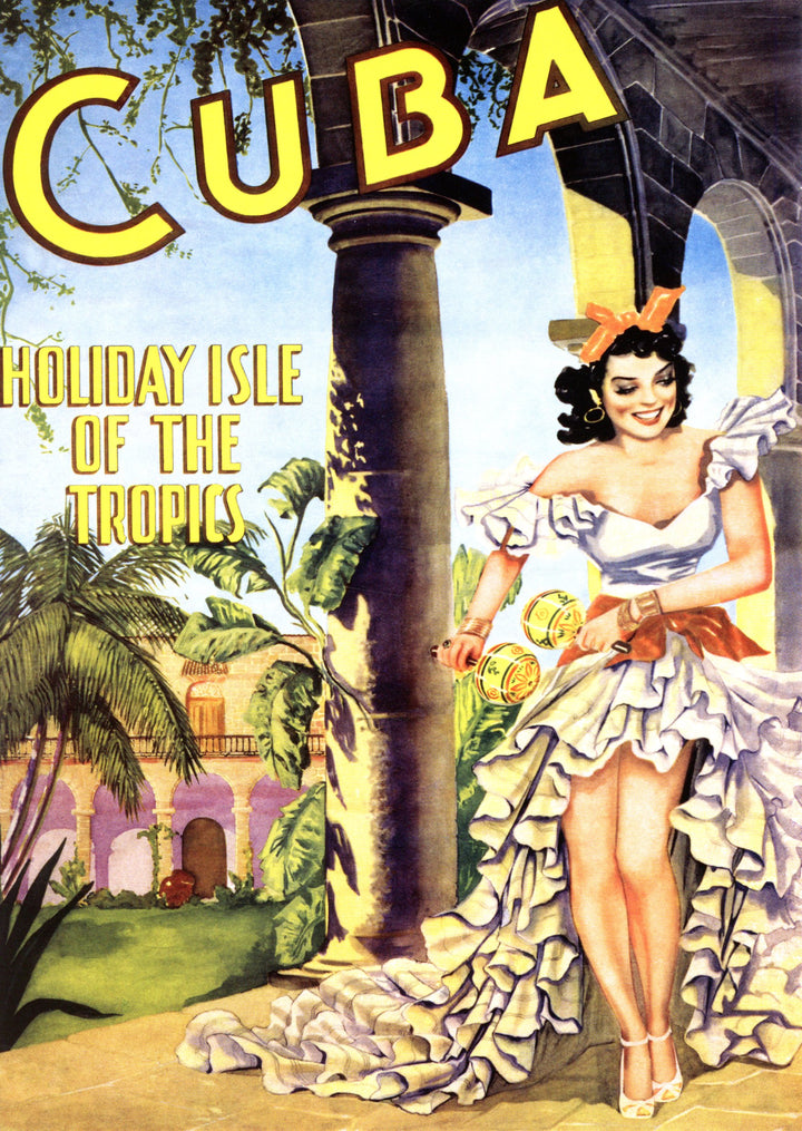 Cuba - Holiday Isle of the Tropics - 18 X 24 Inches (Vintage Art Print)